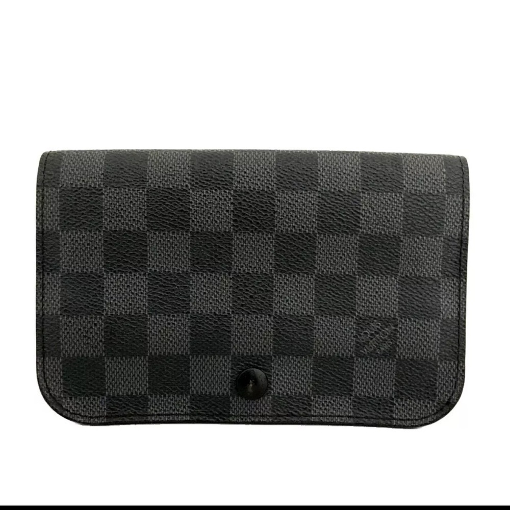 💎Louis Vuitton Damier Graphite Ceinture Pochette Om Belt Pouch💎
